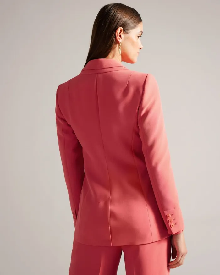 Women BERTAAH 8211 Single Breasted Doubled Collar Blazer Coral Ted Baker Trousers and Shorts Women BERTAAH 8211 Single Breasted Doubled Collar Blazer Coral Ted Baker Trousers and Shorts