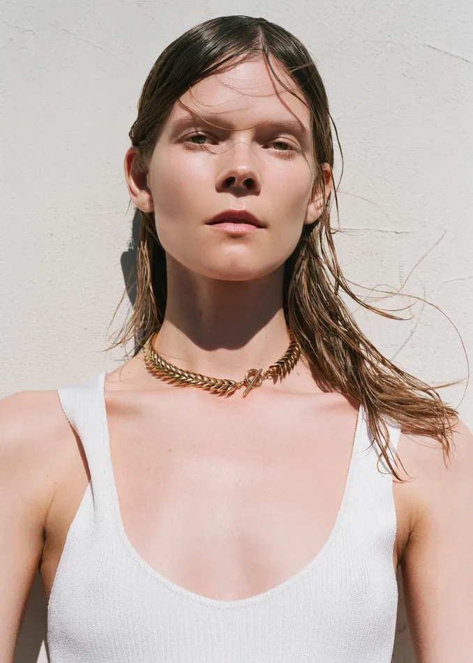 Women Bevza Spikelet Necklace 8211 Gold The Frankie Shop