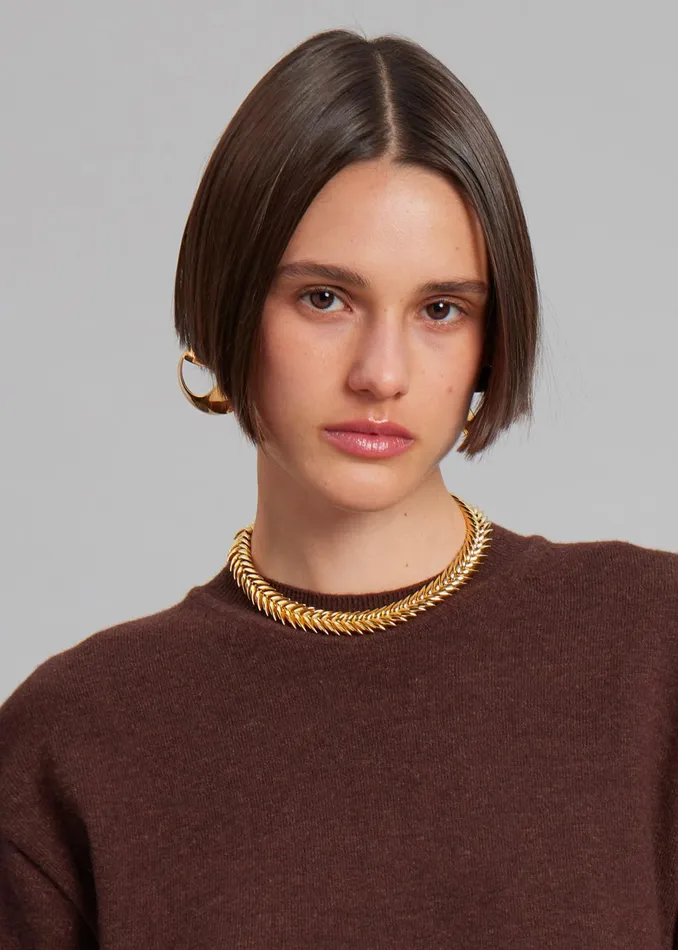 Women Bevza Spikelet Necklace 8211 Gold The Frankie Shop