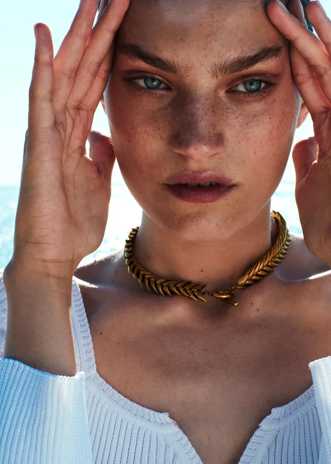 Women Bevza Spikelet Necklace 8211 Gold The Frankie Shop