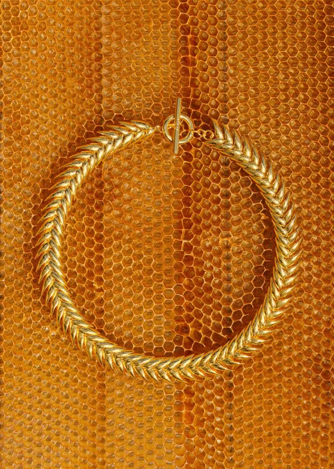 Women Bevza Spikelet Necklace 8211 Gold The Frankie Shop