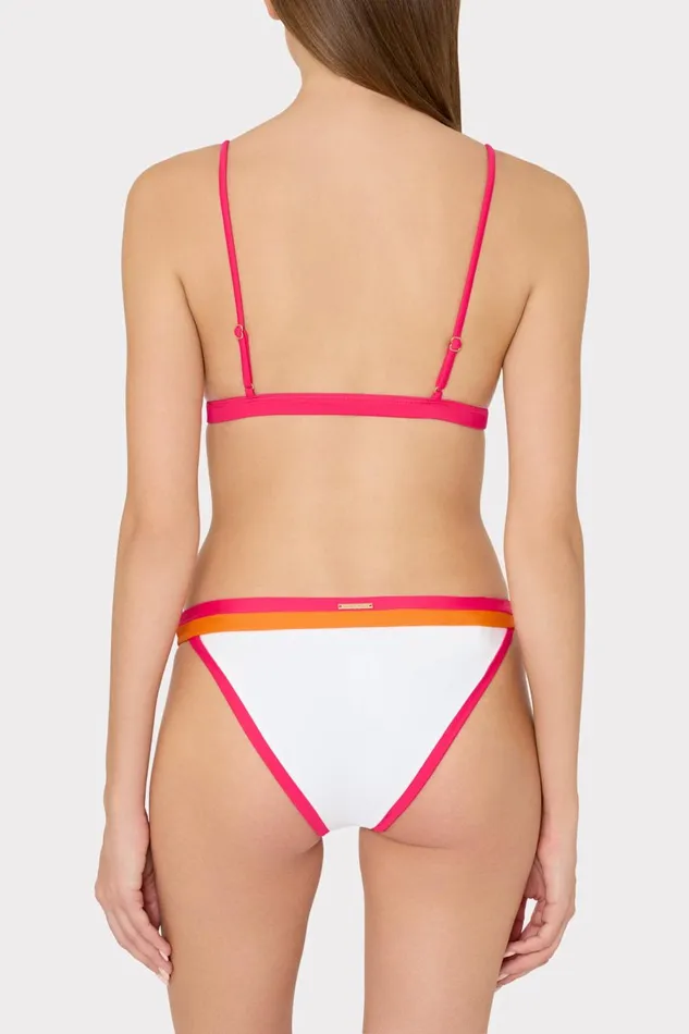Women Bikinis Milly Amalfi Color Block Bikini Bottom Pink Multi