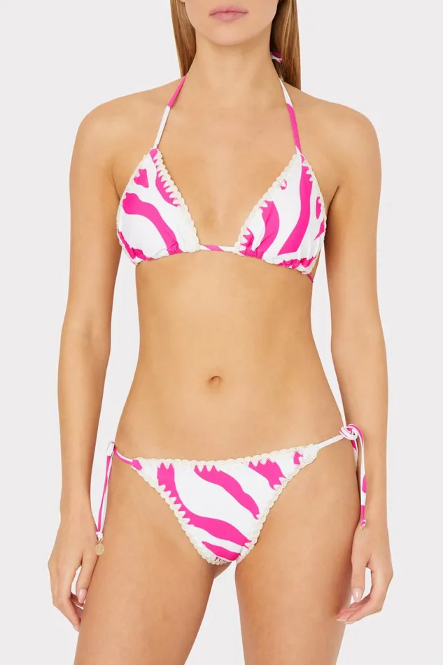Women Bikinis Milly Zebra Bikini Bottom Milly Pinkecru Women Bikinis Milly Zebra Bikini Bottom Milly Pinkecru