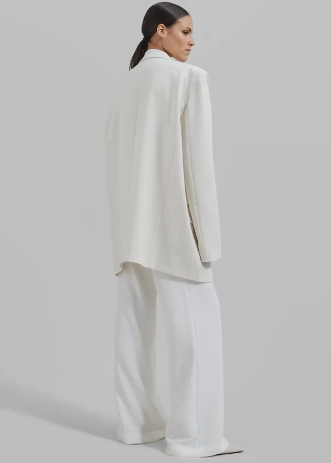 Women Billie Oversized Blazer 8211 Cream The Frankie Shop Outerwear