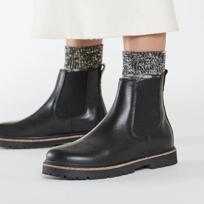 Women Birkenstock Boots Highwood Slip Black
