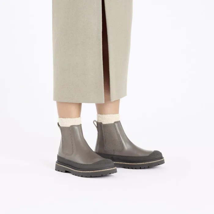 Women Birkenstock Boots Prescott Slip Concrete Gray