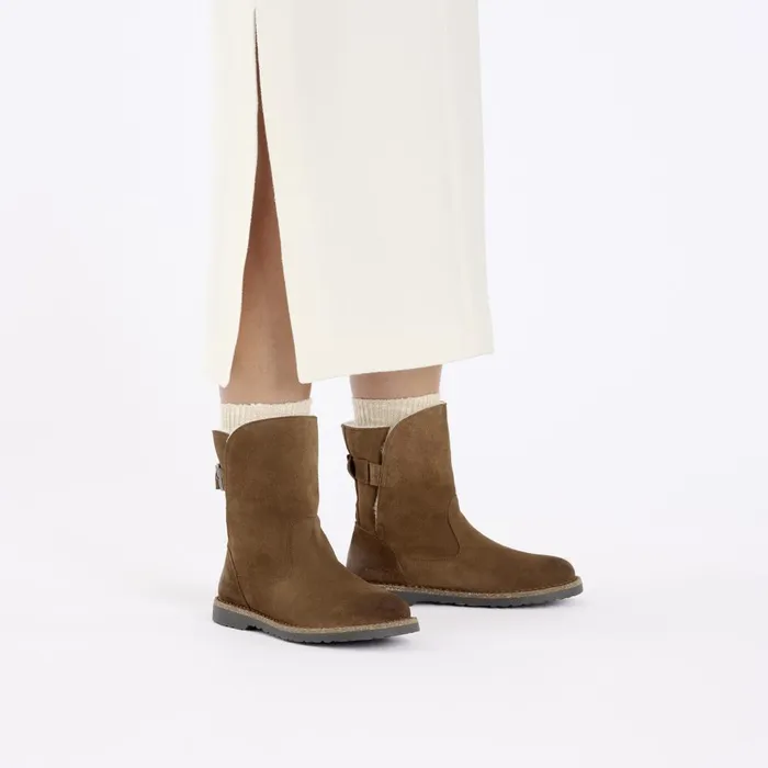 Women Birkenstock Boots Uppsala Shearling Dark Tea