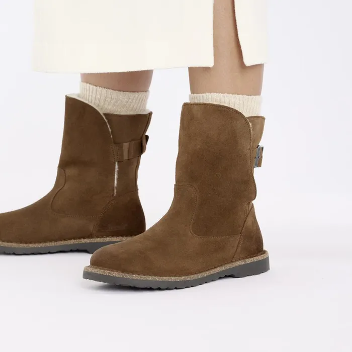 Women Birkenstock Boots Uppsala Shearling Dark Tea