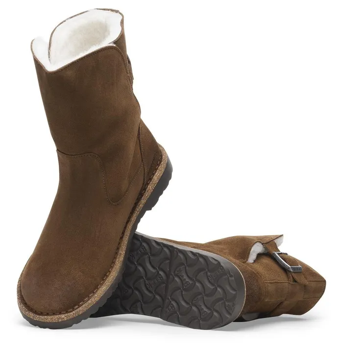 Women Birkenstock Boots Uppsala Shearling Dark Tea