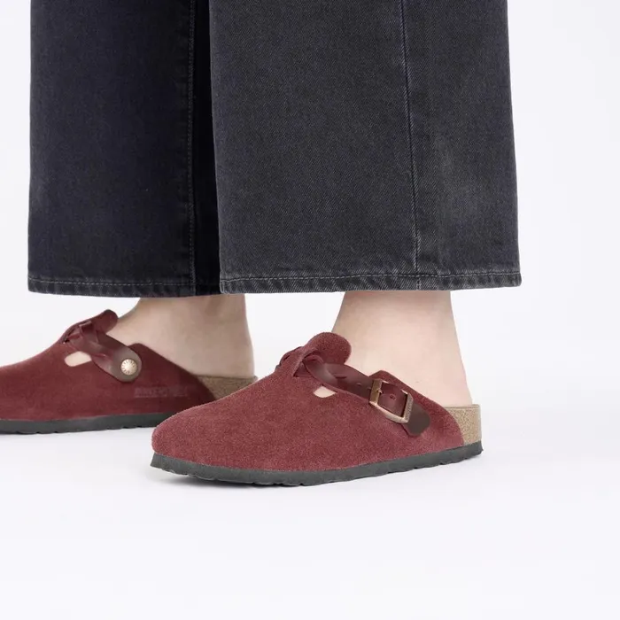 Women Birkenstock Clogs Boston Braided Zinfandel