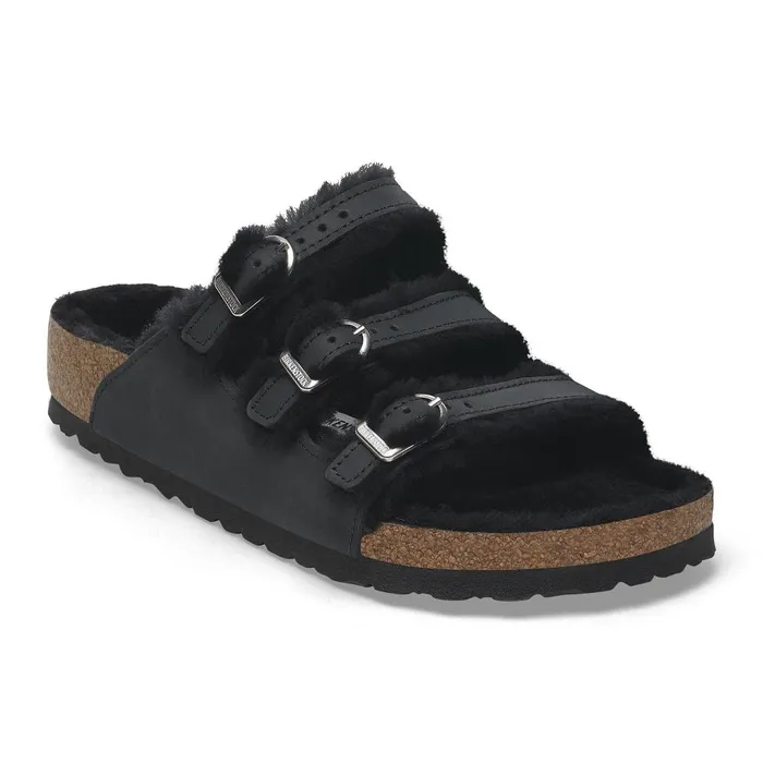 Women Birkenstock MultiStrap Florida Shearling Black