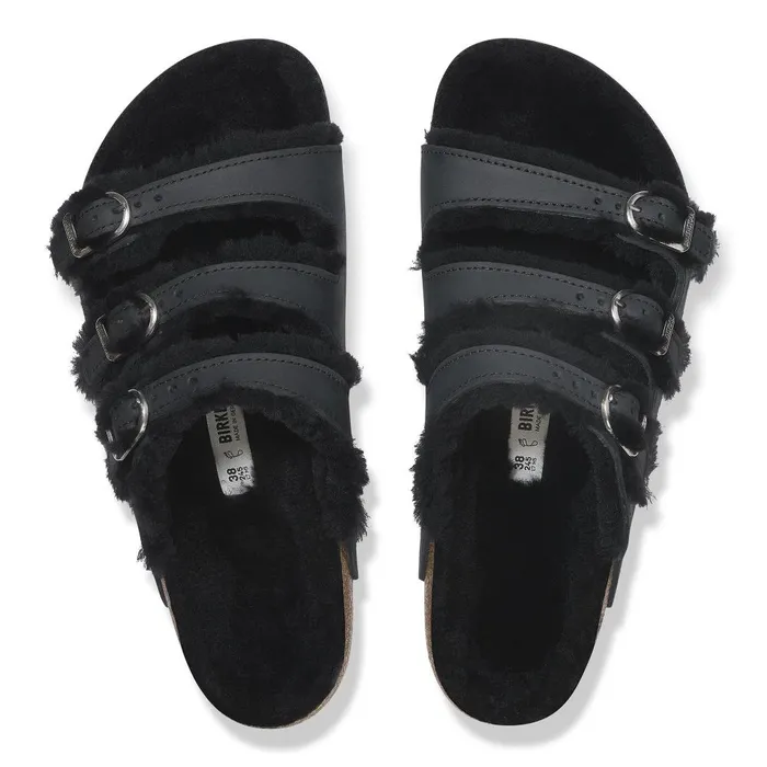 Women Birkenstock MultiStrap Florida Shearling Black