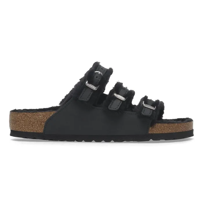 Women Birkenstock MultiStrap Florida Shearling Black