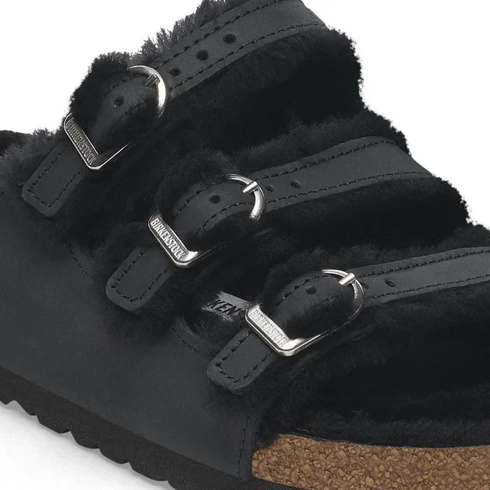 Women Birkenstock MultiStrap Florida Shearling Black