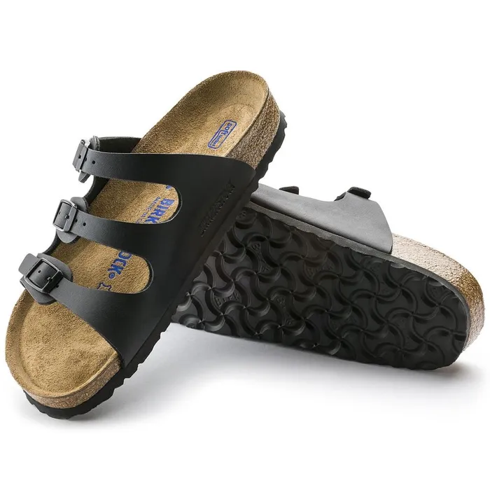 Women Birkenstock MultiStrap Florida Soft Footbed Black