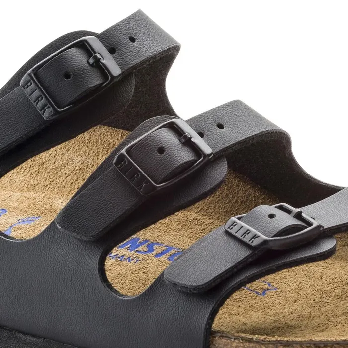 Women Birkenstock MultiStrap Florida Soft Footbed Black