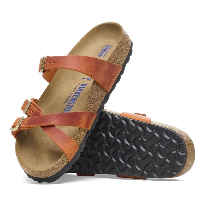 Women Birkenstock MultiStrap Franca Soft Footbed Burnt Orange