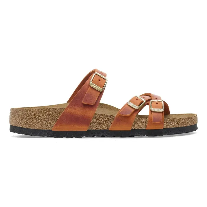 Women Birkenstock MultiStrap Franca Soft Footbed Burnt Orange