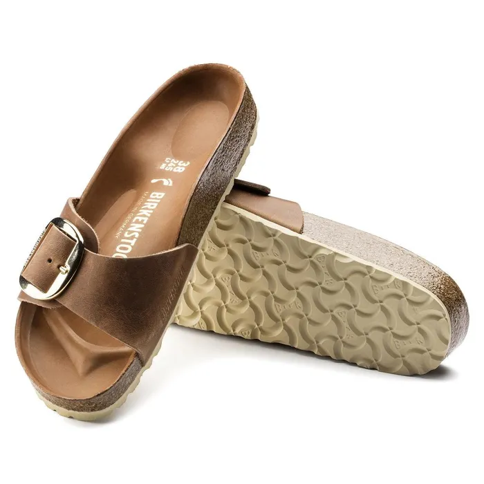 Women Birkenstock OneStrap Madrid Big Buckle Cognac