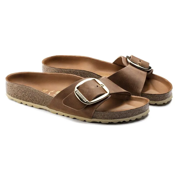 Women Birkenstock OneStrap Madrid Big Buckle Cognac