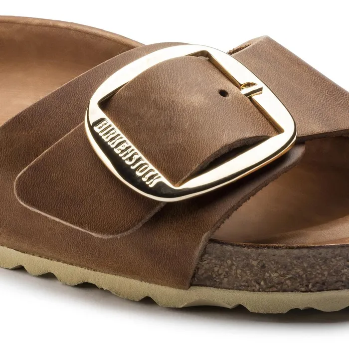 Women Birkenstock OneStrap Madrid Big Buckle Cognac