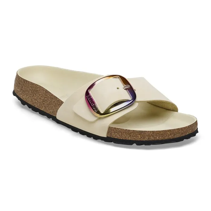 Women Birkenstock OneStrap Madrid Big Buckle Ecru