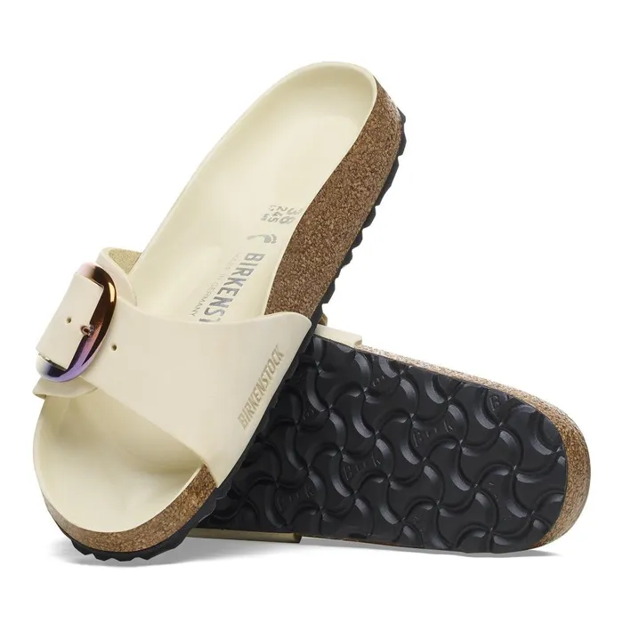 Women Birkenstock OneStrap Madrid Big Buckle Ecru