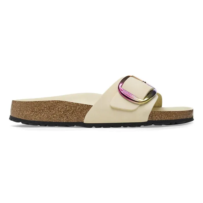 Women Birkenstock OneStrap Madrid Big Buckle Ecru