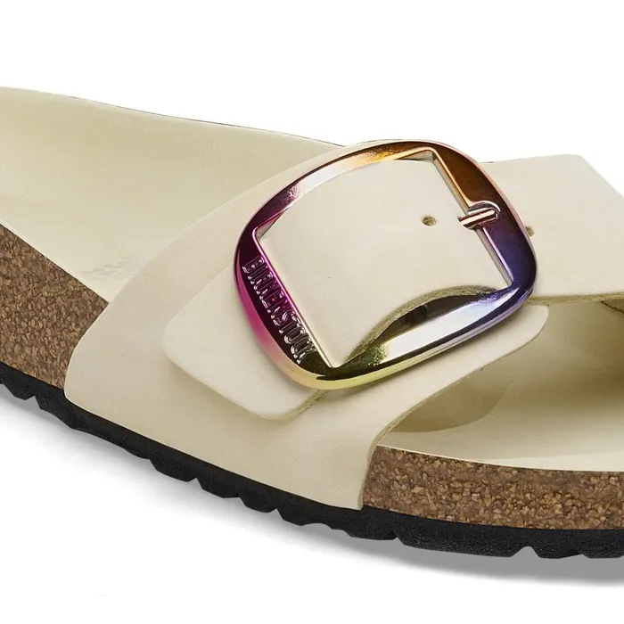 Women Birkenstock OneStrap Madrid Big Buckle Ecru