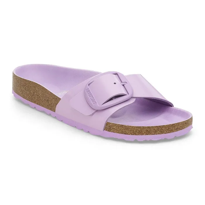Women Birkenstock OneStrap Madrid Big Buckle Highshine Crocus