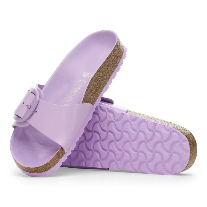 Women Birkenstock OneStrap Madrid Big Buckle Highshine Crocus