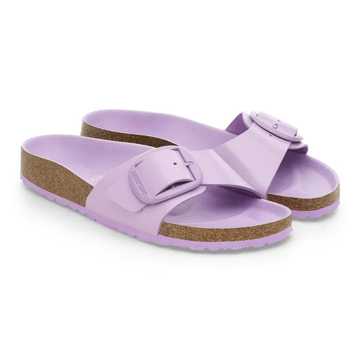 Women Birkenstock OneStrap Madrid Big Buckle Highshine Crocus