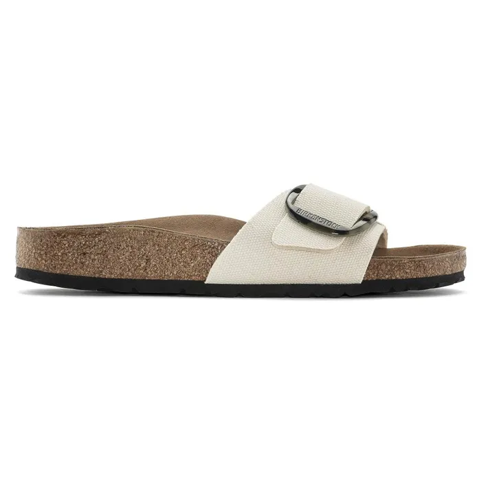 Women Birkenstock OneStrap Madrid Vegan Big Buckle Eggshell