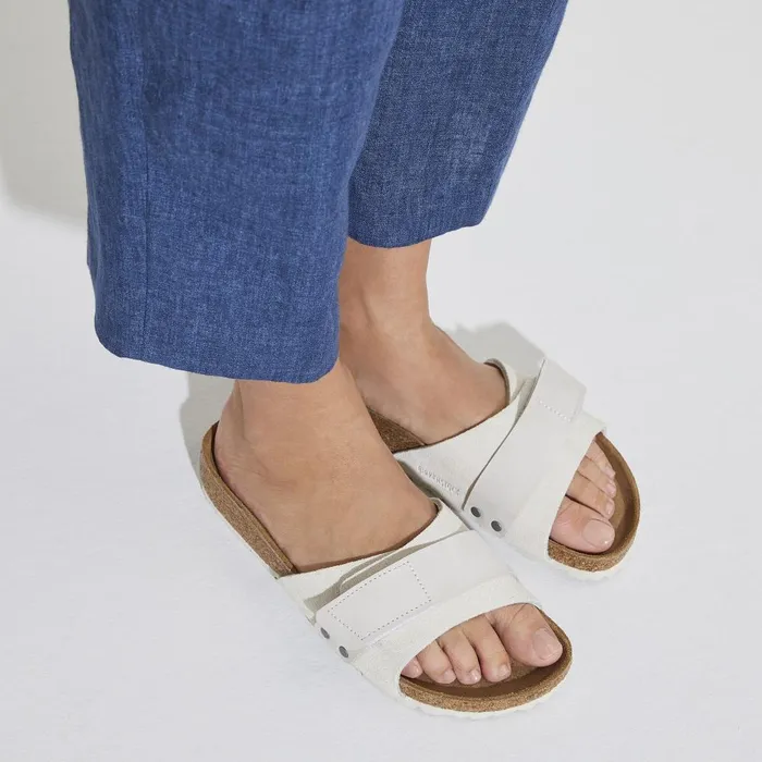 Women Birkenstock OneStrap Oita Antique White