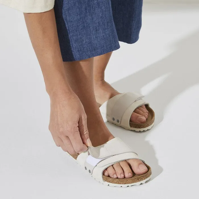 Women Birkenstock OneStrap Oita Antique White