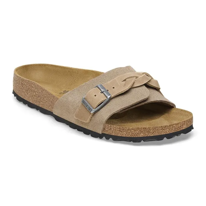 Women Birkenstock OneStrap Oita Braided Taupe