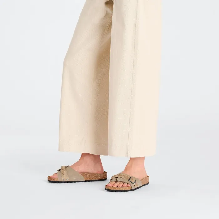 Women Birkenstock OneStrap Oita Braided Taupe