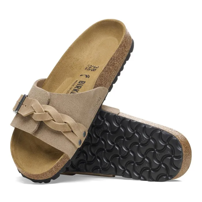 Women Birkenstock OneStrap Oita Braided Taupe