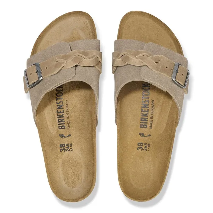 Women Birkenstock OneStrap Oita Braided Taupe