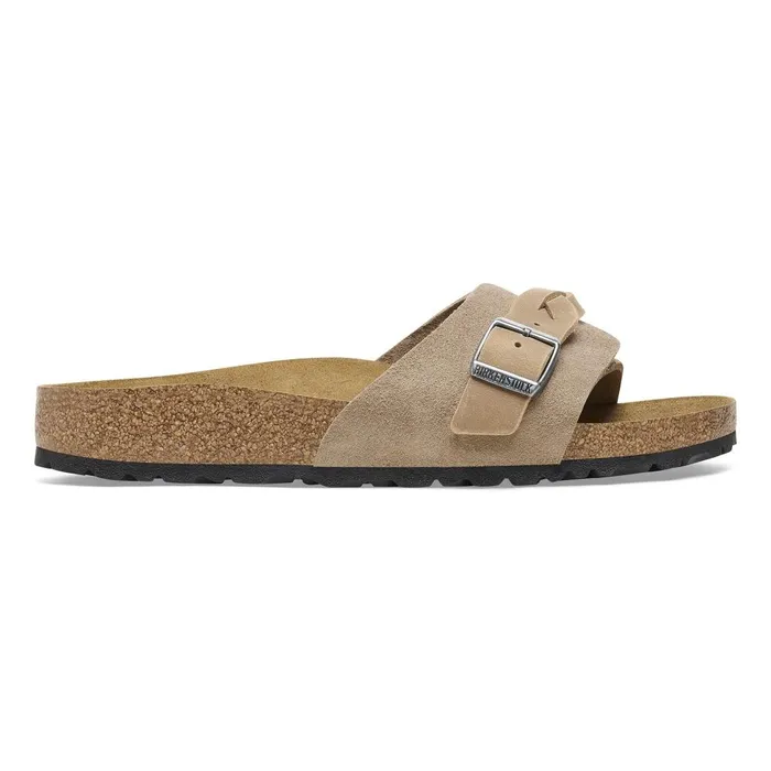 Women Birkenstock OneStrap Oita Braided Taupe