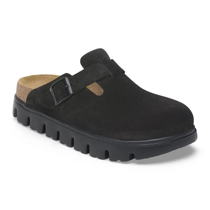 Women Birkenstock Platforms Boston Chunky Blackblack