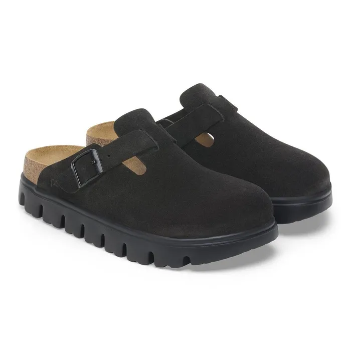 Women Birkenstock Platforms Boston Chunky Blackblack