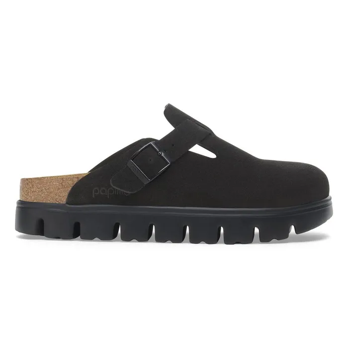 Women Birkenstock Platforms Boston Chunky Blackblack