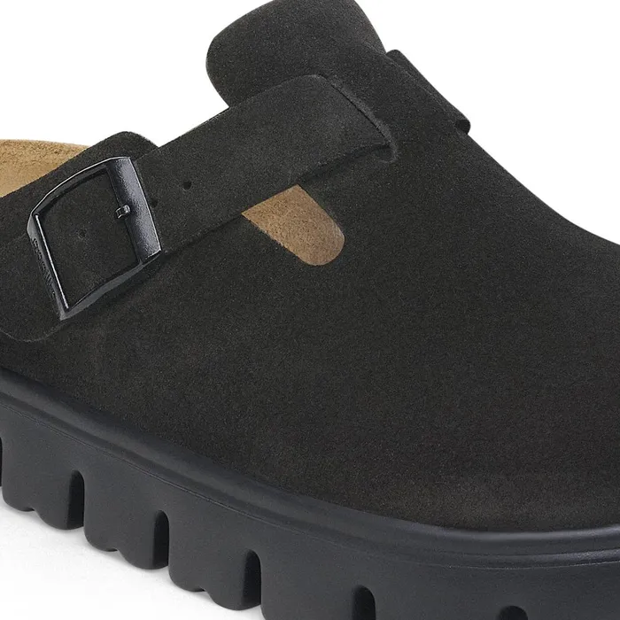 Women Birkenstock Platforms Boston Chunky Blackblack