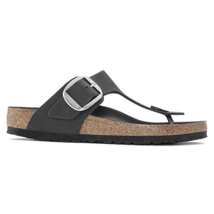 Women Birkenstock Thong Gizeh Big Buckle Black