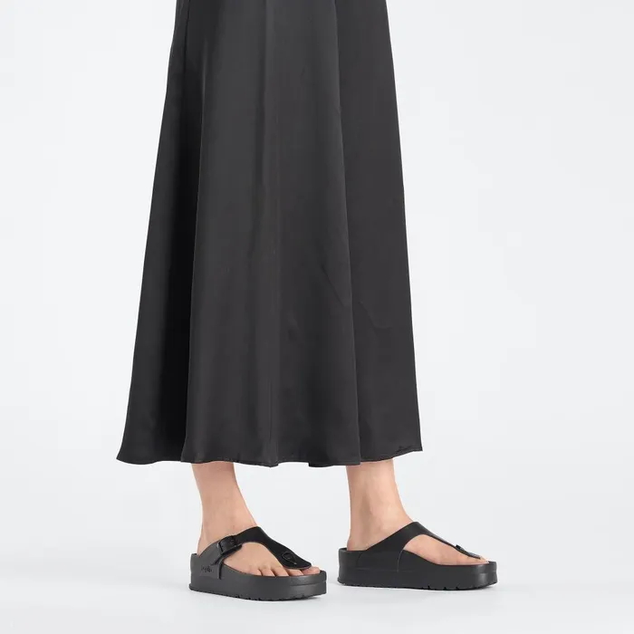 Women Birkenstock Thong Gizeh Flex Platform Black