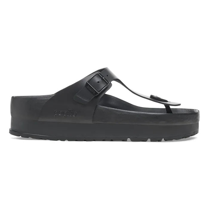 Women Birkenstock Thong Gizeh Flex Platform Black