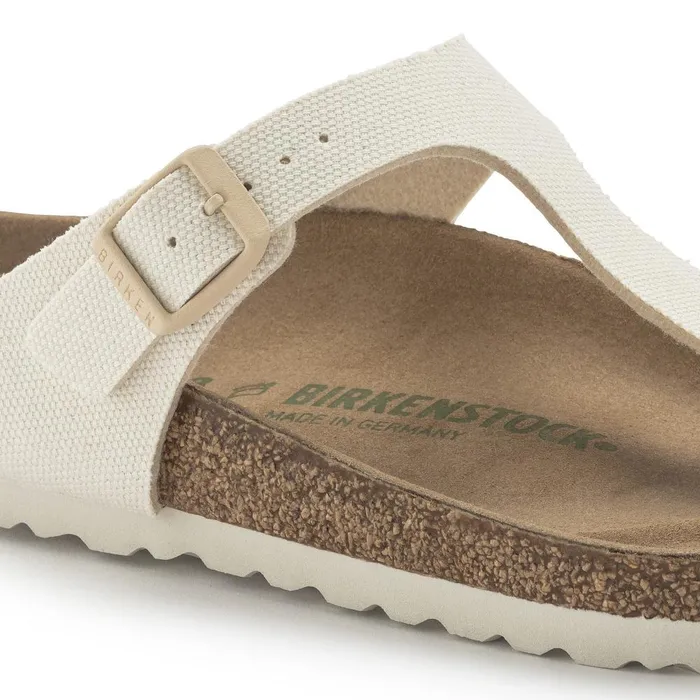 Women Birkenstock Thong Gizeh Vegan Canvas Eggshell
