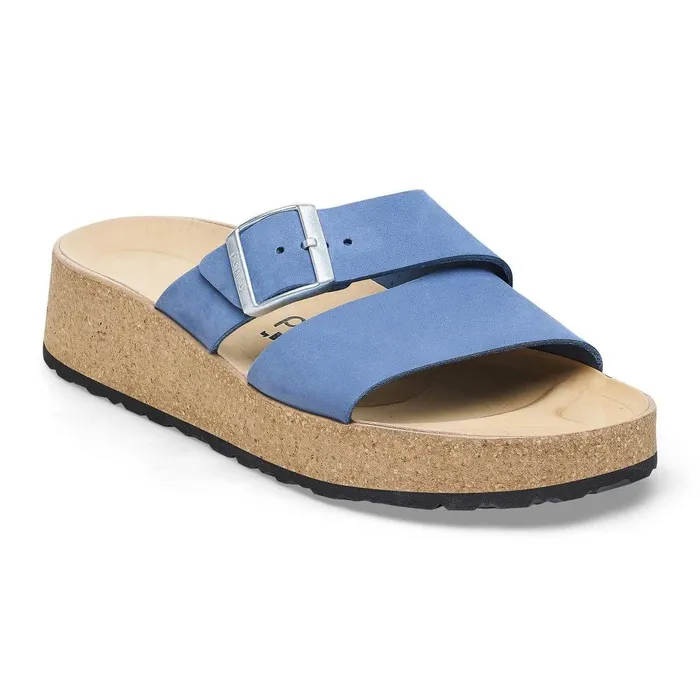 Women Birkenstock TwoStrap Almina Elemental Blue