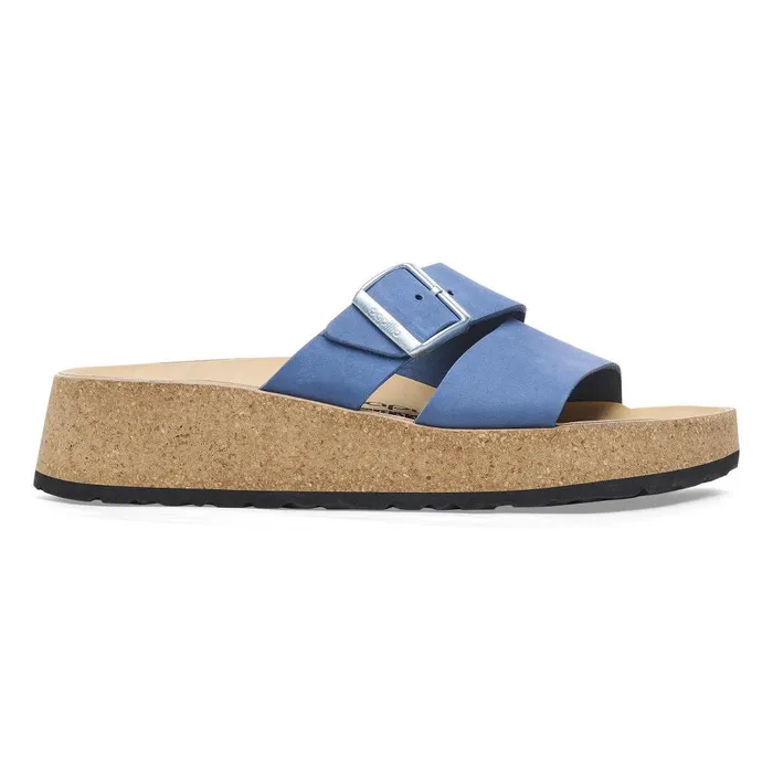 Women Birkenstock TwoStrap Almina Elemental Blue